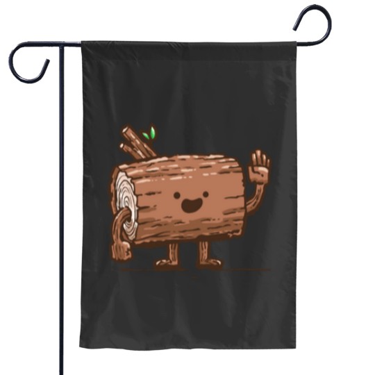 Discover The Friendly Log Garden Flags