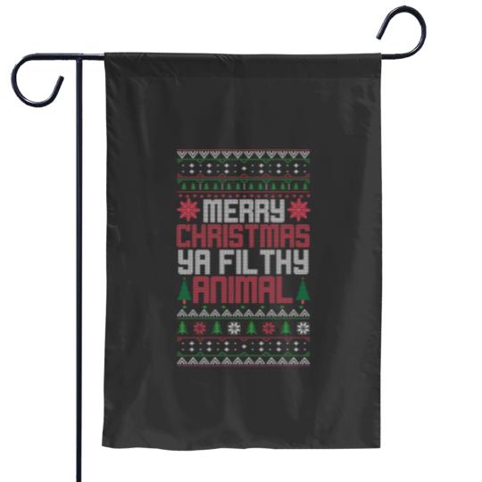 Discover Urban Attitude Christmas Merry Xmas Ya Filthy Animal Meme Garden Flags