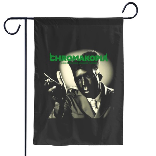 Discover Tyler the Creator Chromakopia Garden Flags, rap album merch, hip-hop fashion