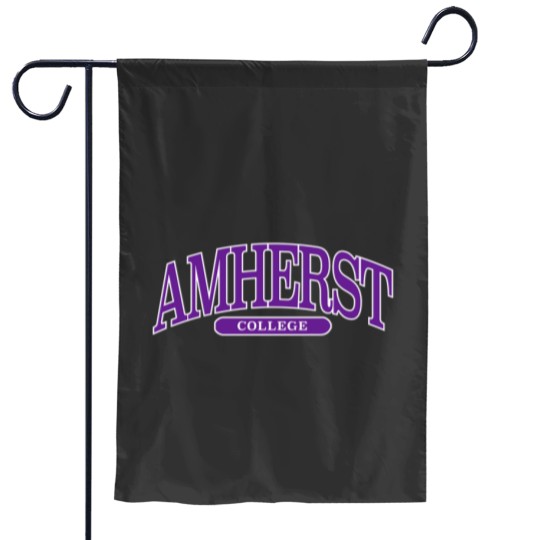 Discover amherst - college font curved Garden Flags