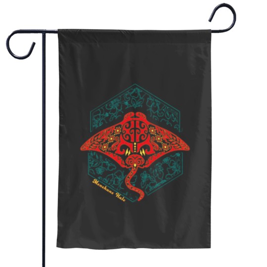 Discover Hawaiian Manta Ray Ocean Design Long Sleeve Garden Flags