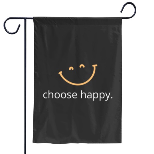 Discover Choose Happy Light Classic Garden Flags