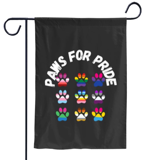 Discover Equality LGBT Gay Pride Awareness Cute Dog Paws Ally Garden Flags