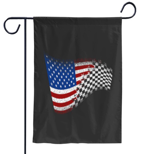 Discover Checkered American Flag Racing Garden Flags