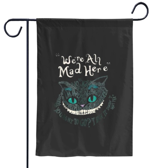 Discover Cheshire Alice Cat Were All Mad Here Wonderland Garden Flags