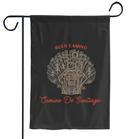 Discover Looking At The Mountains Towards The Vieira Del Camino De Santiago 2368 Garden Flags