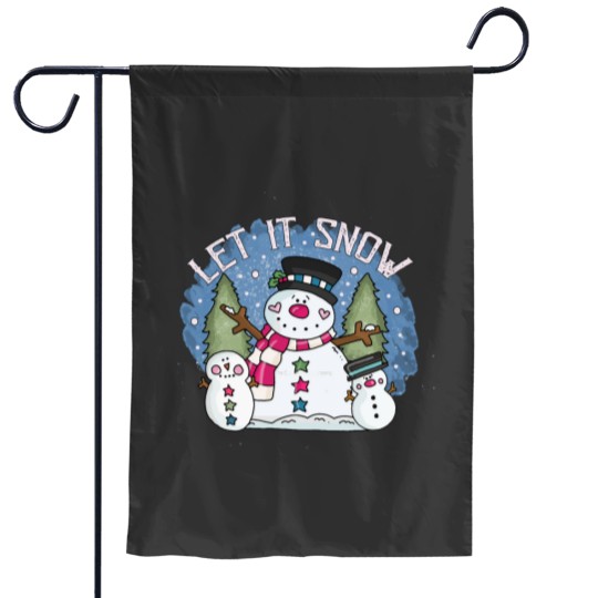 Discover Let it Snow - Christmas Snowmen Classic Garden Flags