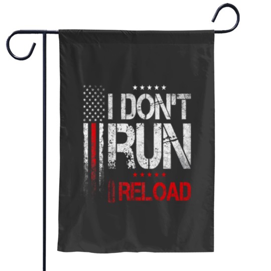 Discover I Dont Run I Reload US Flag Vintagess Pullover Hoodie Garden Flags