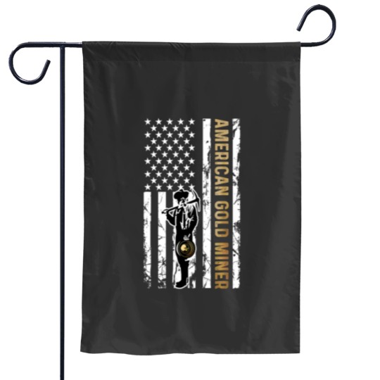 Discover Golden US Flag for American Gold Miner Garden Flags
