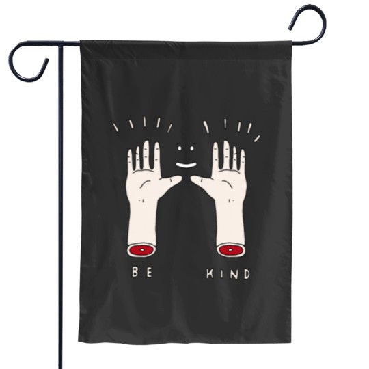 Discover Frightened Rabbit “Be Kind” Hands Garden Flags