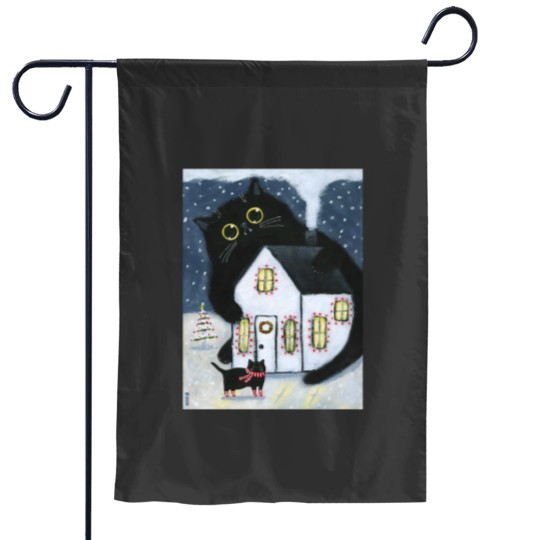 Discover The Yule Cat Garden Flags