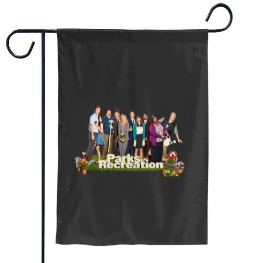 Discover The Parks and Rec Gang Garden Flags