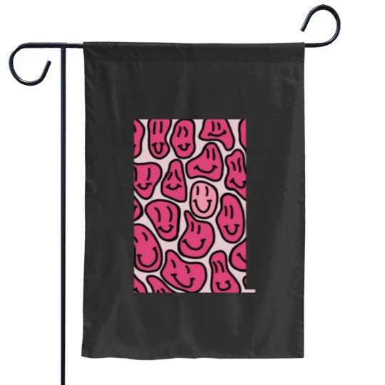 Discover Pink Smileys 1 Garden Flags