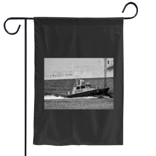 Discover Pilot Bost Helping Ship get into port Premium Scoop Garden Flags