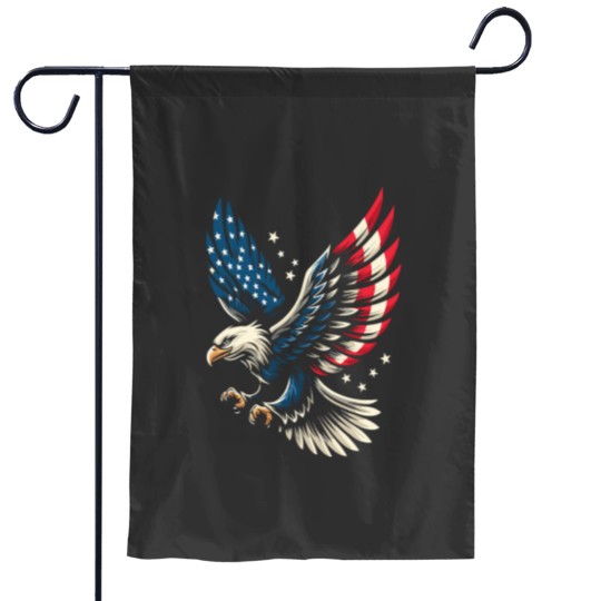Discover Bald Eagle Patriotic American Flag 4th Of July Garden Flags