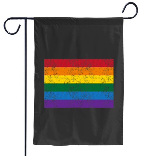 Discover Vintagess Distressed Gay Pride Flag gay flag shirt Garden Flags