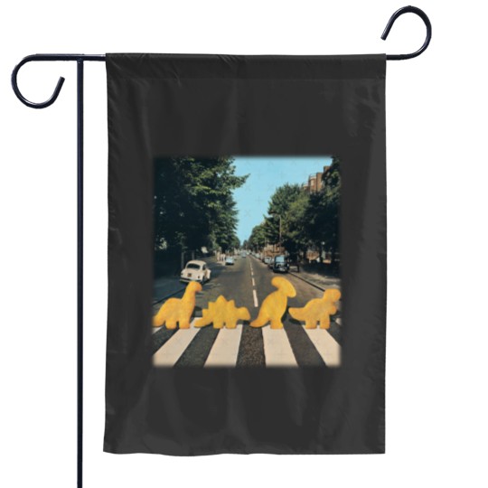 Discover Dinosaur chicken nuggets nuggie road Garden Flags