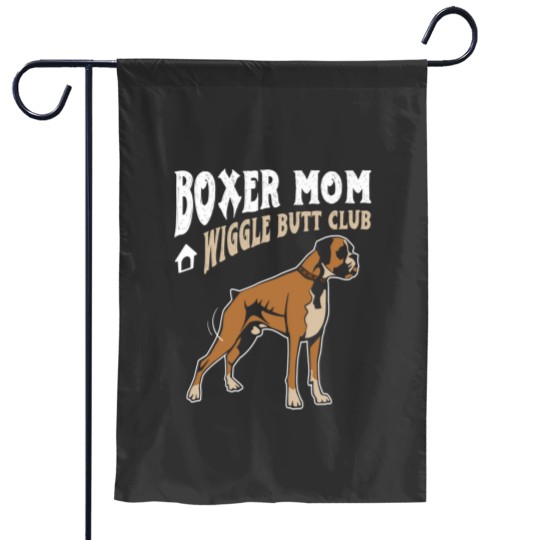 Discover Boxer Mom Wiggle Butt Club Garden Flag