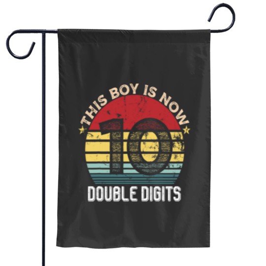 Discover Kids 10 Year Old Double DIgits 10th Birthday Gift for Boys Garden Flags
