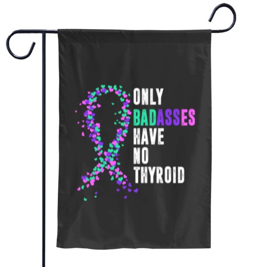 Discover Thyroid Cancer Ribbon Thyroidectomy Removal Surgery Badasses Garden Flags
