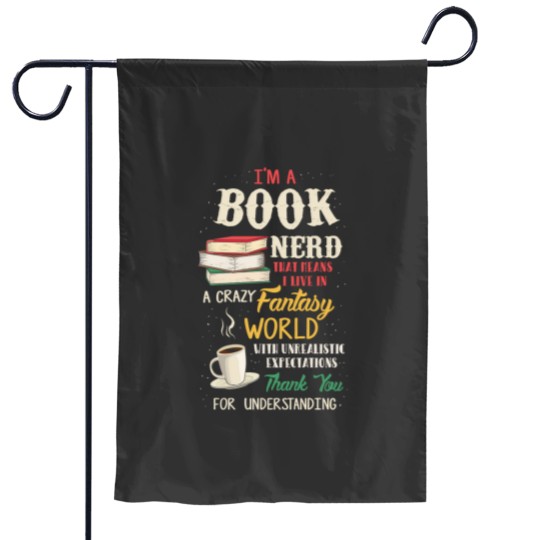 Discover Im a Book Nerd Book Lover Literature Pullover Hoodie Garden Flags