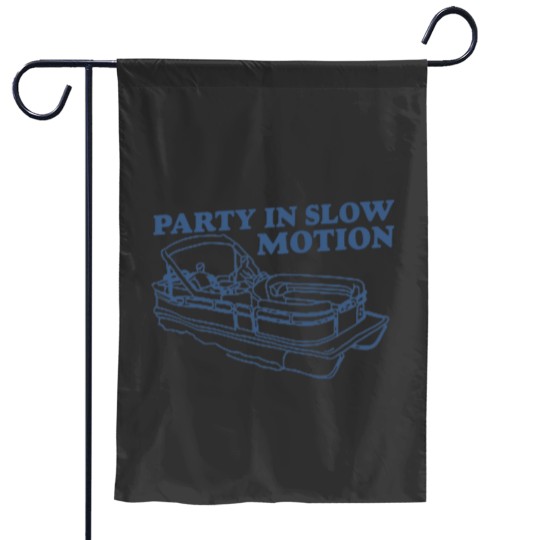 Discover Pontoon Captain Shirt Funny Party In Slow Motion Tee Garden Flags
