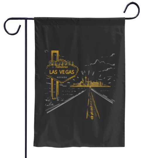 Discover Las Vegas Sign Garden Flags
