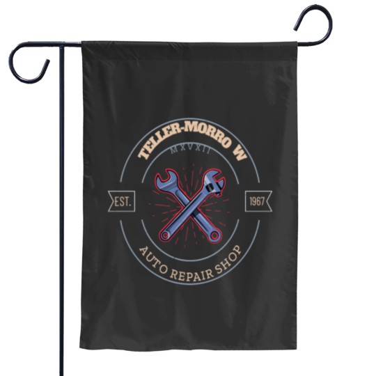 Discover Teller Morrow Automotive Repair Shop Tee Garden Flags