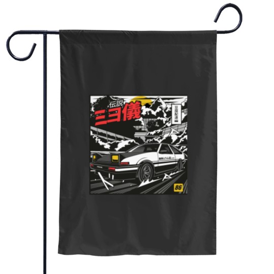 Discover Initial D Takumi Fujiwara Hachiroku Touge Attack! AE86 Trueno Garden Flags