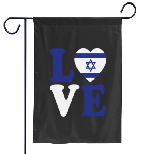 Discover I Love Israel Minimalist Israeli Flag For Women Men Garden Flags