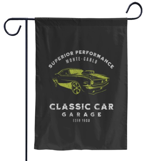Discover Car Garage American Muscle Hot Rod Mechanic Garden Flags