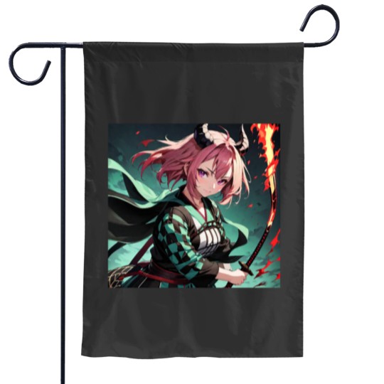 Discover Demon Slayerss Girl With swordss Garden Flags