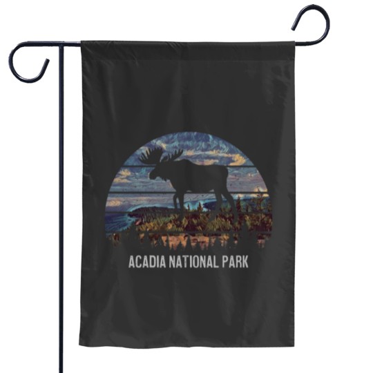 Discover Acadia National Park Vintagess Moose Garden Flags