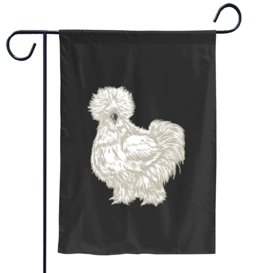 Discover silkie chicken Garden Flags