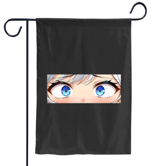 Discover Blue Anime Eyes Peeker Garden Flags