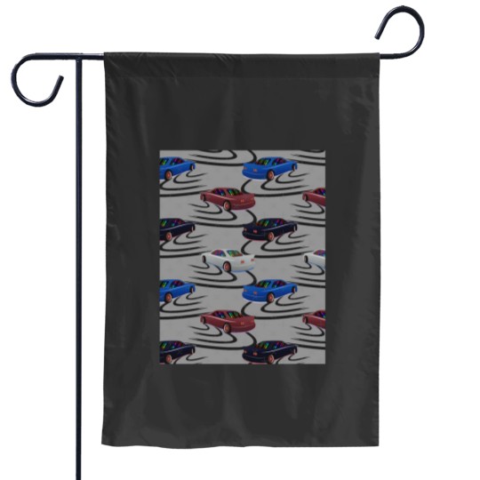 Discover Drifting R33 Car in Drift Pattern Factory Colors Graphic Garden Flags