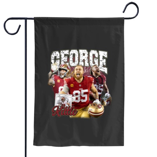 Discover Vintage 90s Graphic Style George Kittle Garden Flags, San Francisco Football