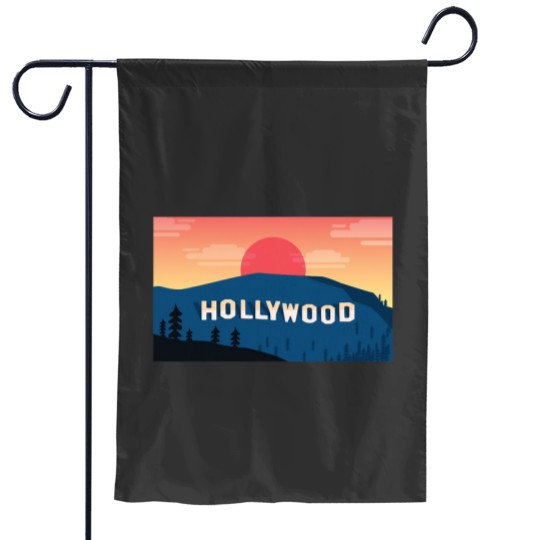 Discover hollywood hill la sign sunset souvenir Garden Flags