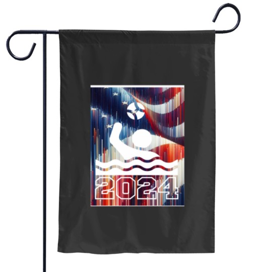 Discover Waterpolo American Flag 2024 Garden Flags