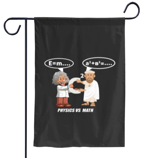 Discover Funny Physics Einstein vs Pythagoras. Garden Flags