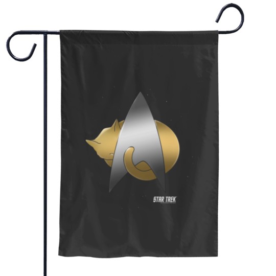 Discover Star Trekss Next Generation Chrome Cat Starfleet Logo Garden Flags