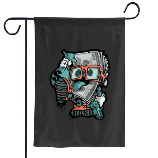 Discover Hustle Hard Hip Hop Garden Flags