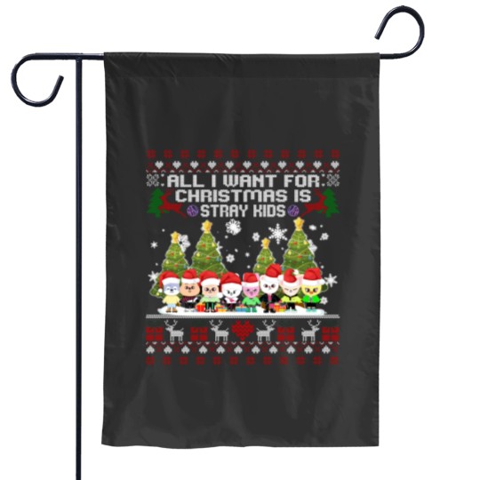 Discover Stray Kids Skzoo Ugly Christmas Garden Flags, Kpop Christmas Garden Flags, Cute SKZOO TSweatshirt