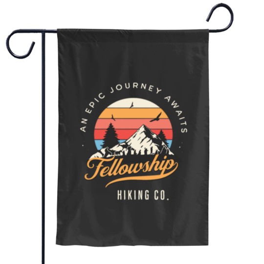 Discover Fellowship Hiking Co An Epic Journey Awaits Black Fantasy Garden Flags