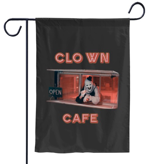 Discover Terrifier Clown Cafe Essential Garden Flags