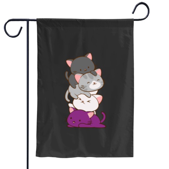 Discover ACEss Pride Kawaii Cats LGBTQ Asexual Garden Flags