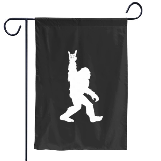 Discover Funny bigfootss Rock and Roll for Sasquatch Believers Garden Flags