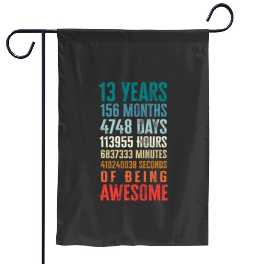 Discover 13 Years 156 Months Being Awesome 13th Birthday Teen Gifts Garden Flags