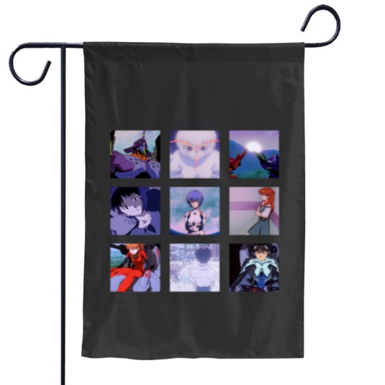 Discover NEON GENESISss Evangelion vaporwave aesthetic Garden Flags