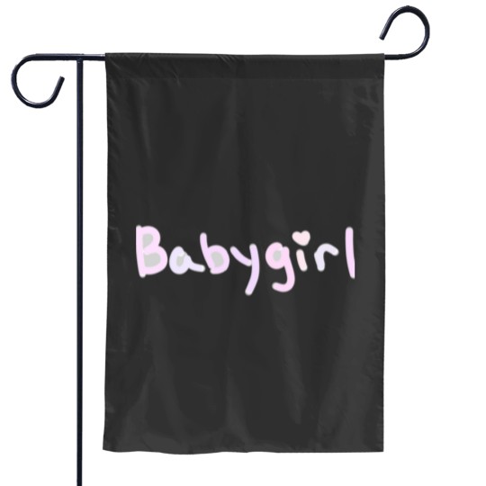 Discover Pastel Babygirl Text Fitted Garden Flags